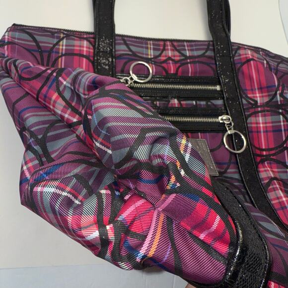 Coach Poppy Tartan Plaid Shoulder Bag / Tote No G0982-14360, Very Good Condition - Picture 6 of 12